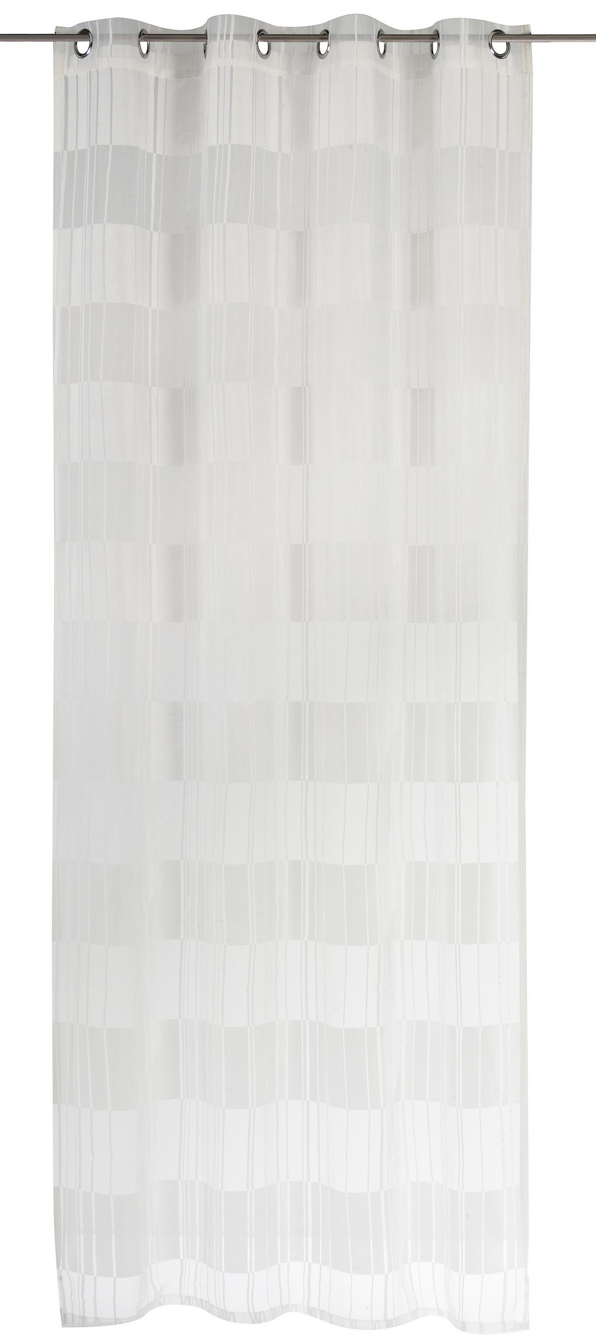 ZASŁONA NA PRZELOTKACH 2ER SET FD BLOCKBUSTER 00 - biały, Basics, tkanina (140/255cm)