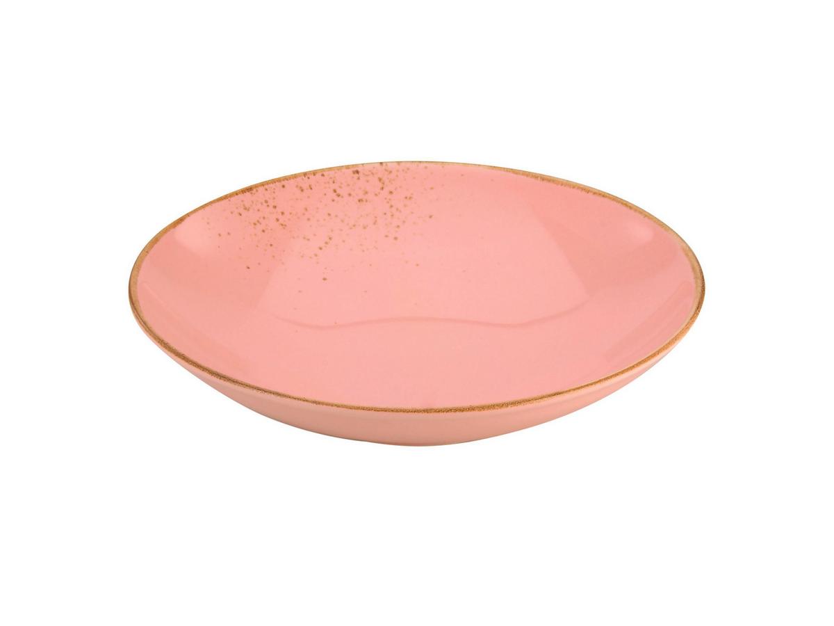 Set Globokih Krožnikov Rose, 6-Delni - svetlo roza, Trend, keramika (22cm) - Creatable