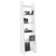 Regal Pisa - bela, Moderno, leseni material (55/205/38cm)