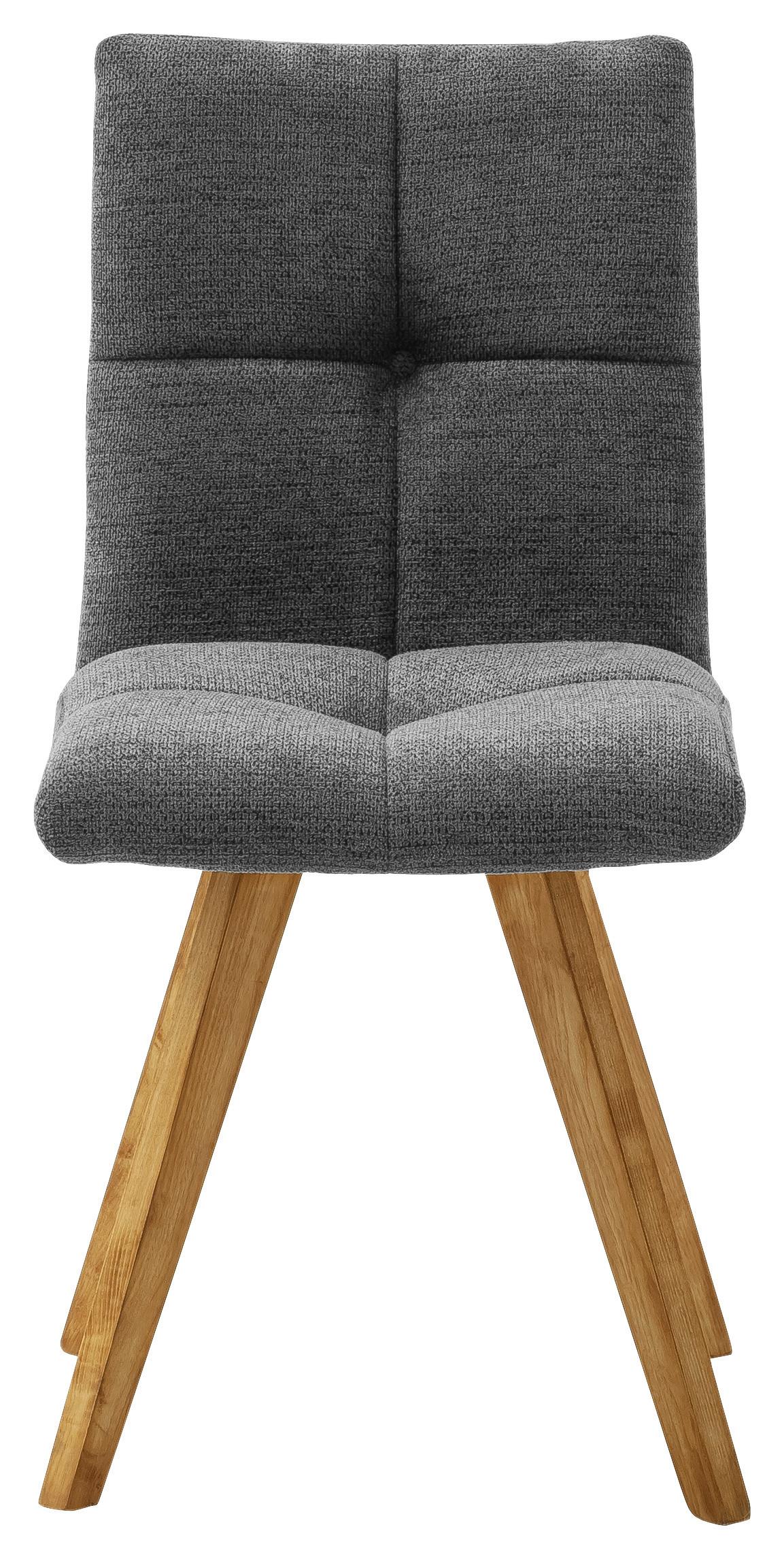 KRZESŁO KLAIPEDA - kolor dębowy/antracytowy, Design, drewno/tkanina (43/84/55cm) - Livetastic