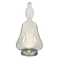 Solarleuchte Metall Antik Silberfarben max. 0,06 W - Transparent/Schwarz, Design, Kunststoff (19/12/36cm) - Globo