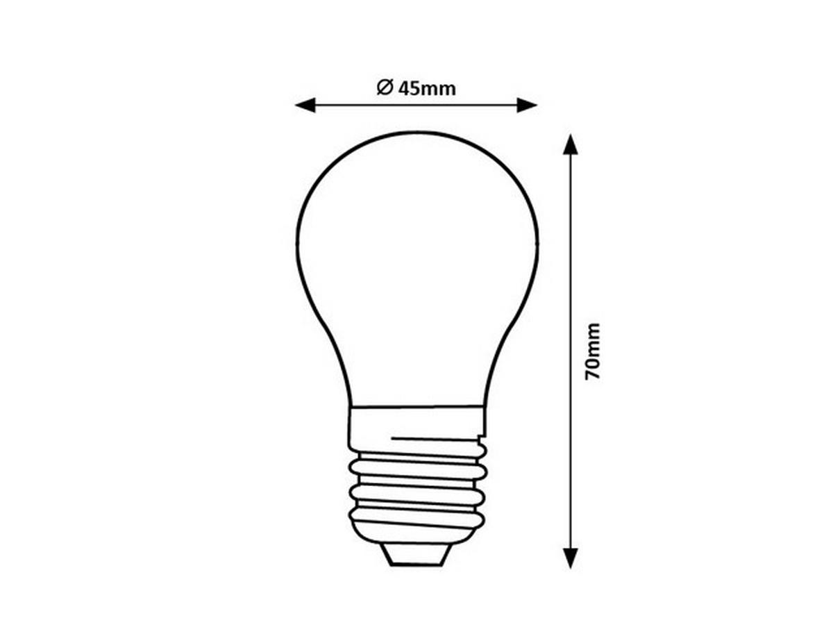 LED Fényforrás G45 E27 5w, 4000k - fehér, műanyag