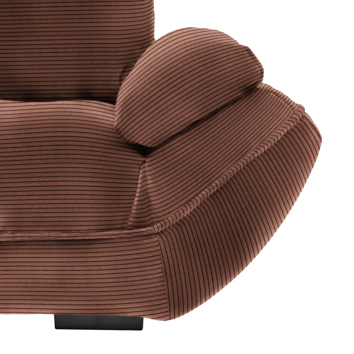 Wohnlandschaft Vivo Karamell - Karamell/Schwarz, MODERN, Kunststoff/Textil (179/63/317cm) - Based