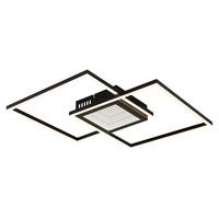 LED-DECKENLEUCHTE 48468-32 - Opal/Schwarz, Design, Kunststoff/Metall (42,6/42,6/5cm) - Globo