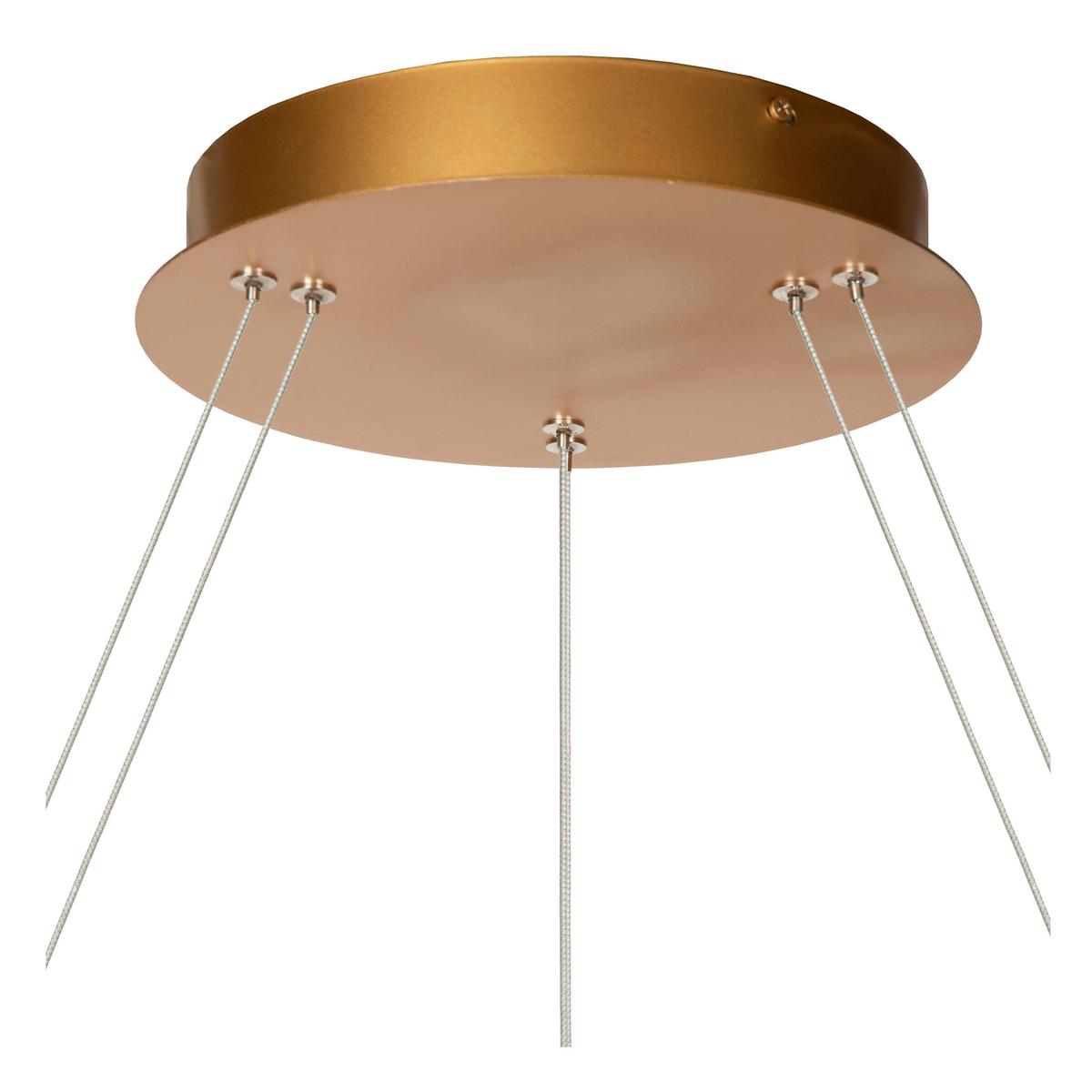 LAMPA ZWIESZANA LED 46403/92/02 VIDAL - kolor mosiężny, Design, tworzywo sztuczne (78/78/200cm) - Lucide