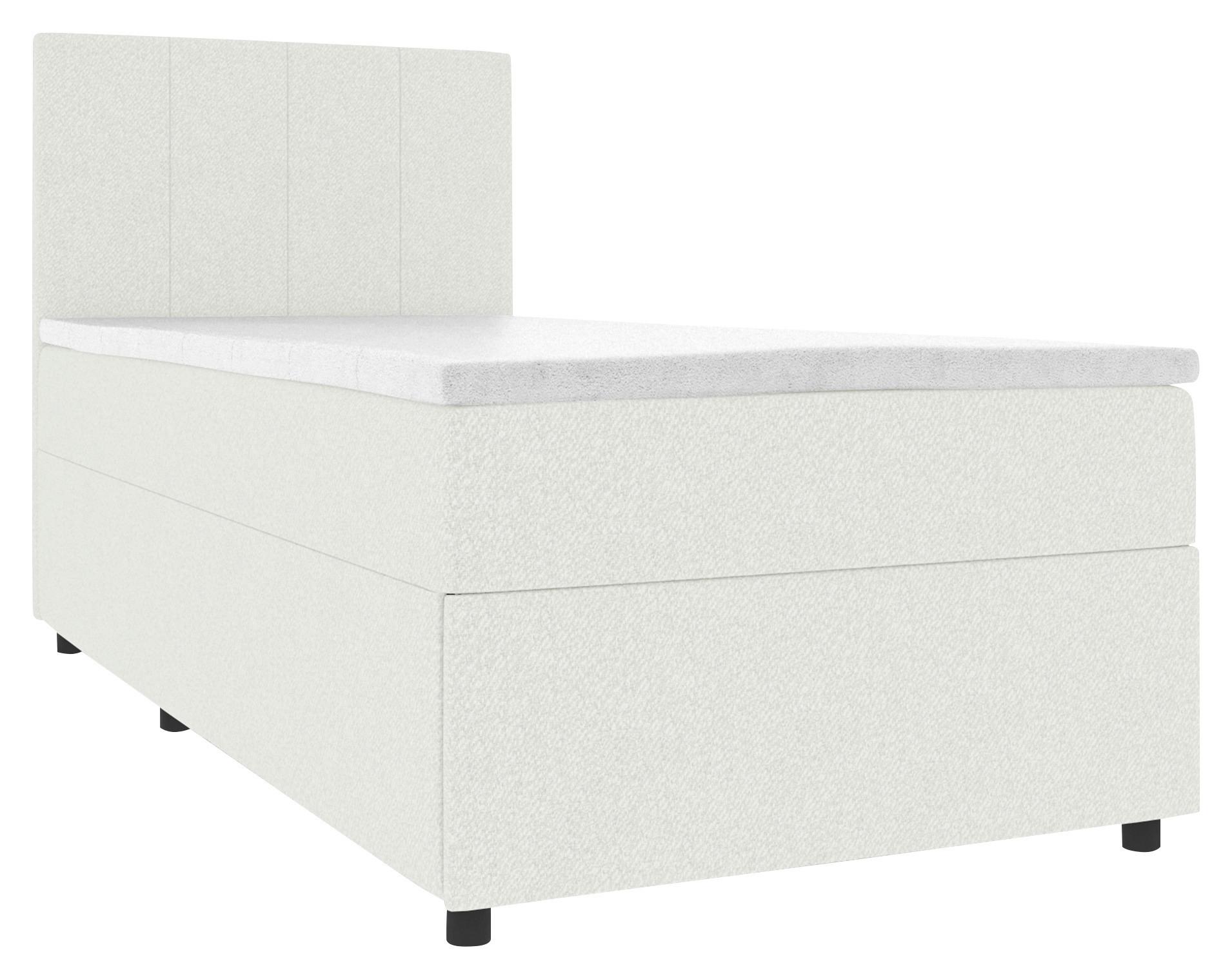 Boxbett Odin Creme ca. 120x200cm - Creme/Schwarz, KONVENTIONELL, Kunststoff/Textil (120/200cm) - Based