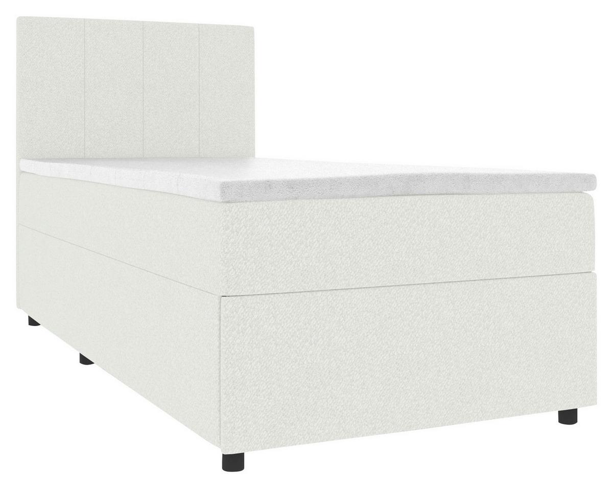 Boxbett Odin Creme ca. 90x200cm - Creme/Schwarz, KONVENTIONELL, Kunststoff/Textil (90/200cm) - Based
