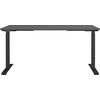 Schreibtisch Ribera in Graphitfarben/Schwarz - Graphitfarben/Schwarz, Modern, Holzwerkstoff/Metall (160/80/72-120cm) - Premium Living