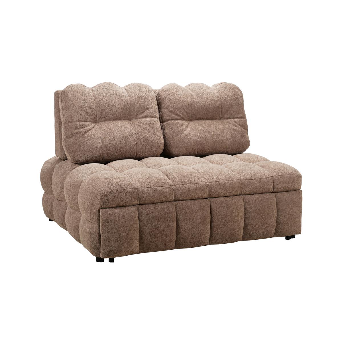 Schlafsofa Liara Webstoff Mokka - Schwarz/Mokka, MODERN, Holz/Textil (137/87/110cm) - Bessagi Home