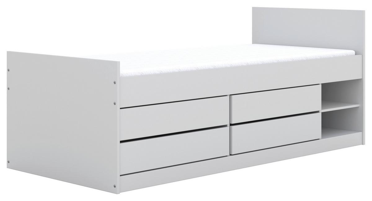 Otroška Postelja Leon, 90x200cm - bela/barve breze, Moderno, leseni material/les (90/200cm) - MID.YOU