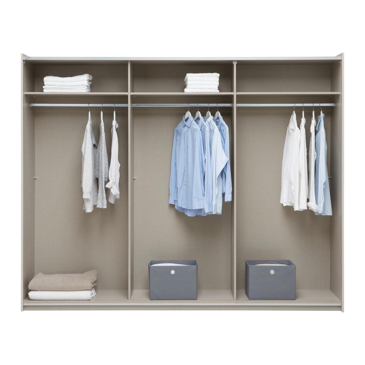 Schwebetürenschrank Ellmau Champagner/Eiche Artisan - Champagner/Eiche Artisan, KONVENTIONELL, Holzwerkstoff/Metall (261/210/59cm) - Premium Living