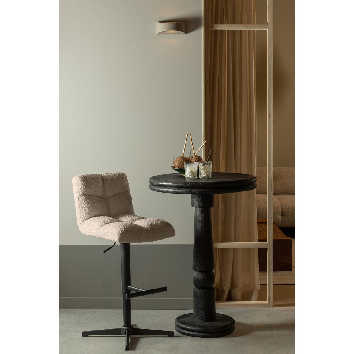 Barhocker-Set Vinny Sandfarben B: 44cm - Sandfarben/Schwarz, Design, Textil/Metall (44/114/58cm) - Livetastic