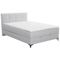 Box Krevet Freddie - svijetlo siva/crna, Konvencionalno, tekstil/metal (140/200cm)