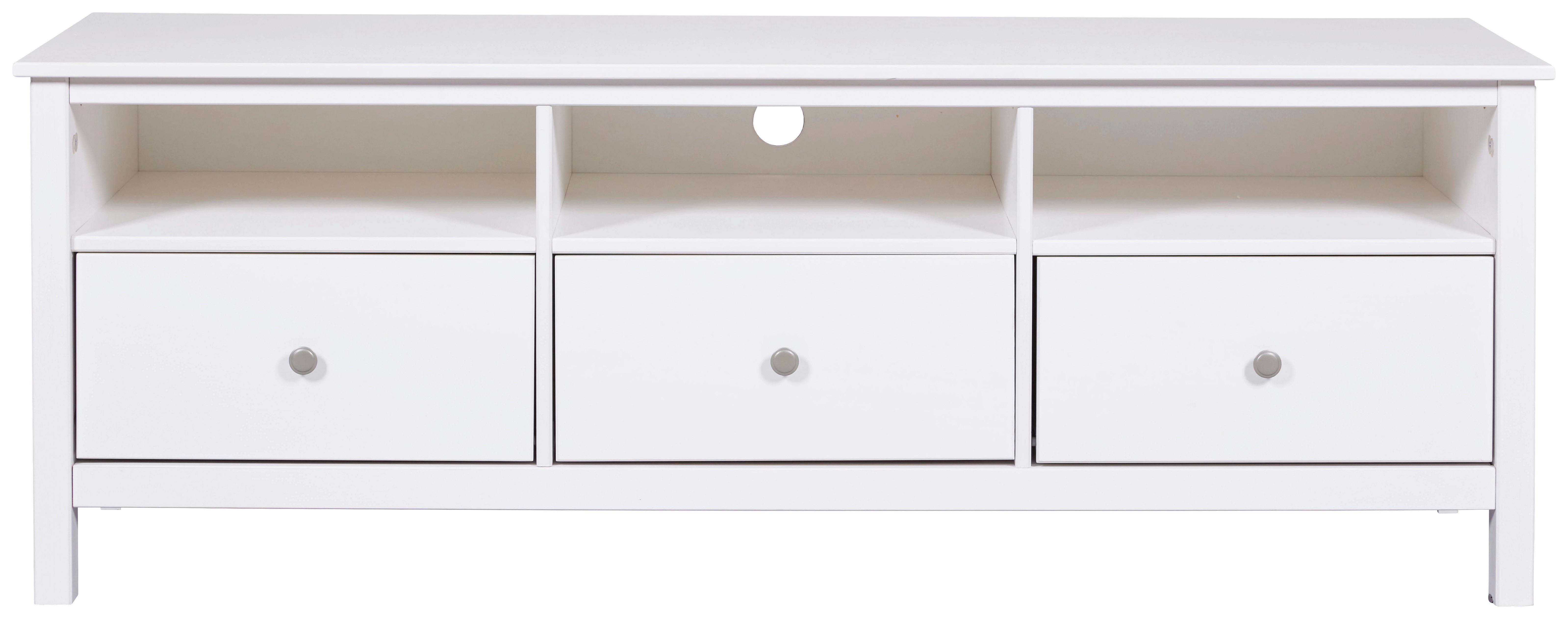 Lowboard Chilly Home ca. 160x57x45 cm Weiß - Silberfarben/Weiß, Design, Holz/Metall (160/57/45cm) - Livetastic