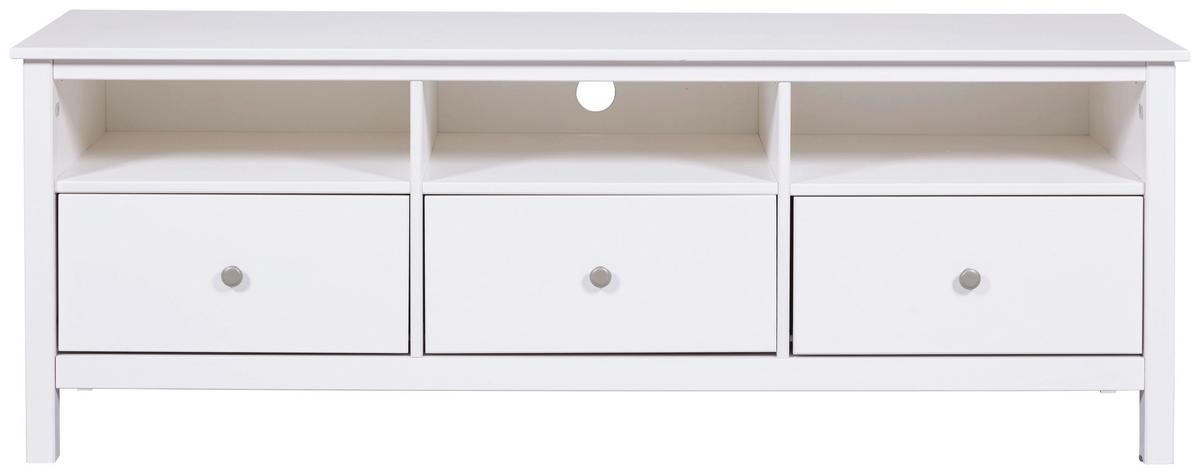 Lowboard Chilly Home ca. 160x57x45 cm Weiß - Silberfarben/Weiß, Design, Holz/Metall (160/57/45cm) - Livetastic