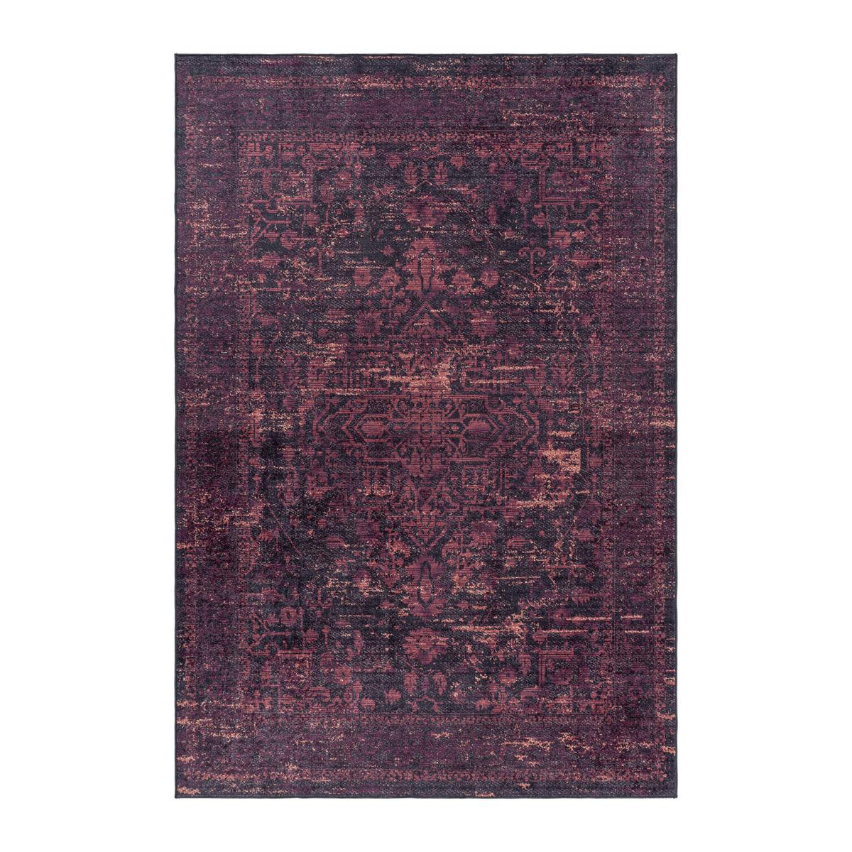 Flachwebeteppich Fiesta Rot/Schwarz ca. 160x230cm - Rot/Schwarz, Design, Textil (160/230cm) - Novel