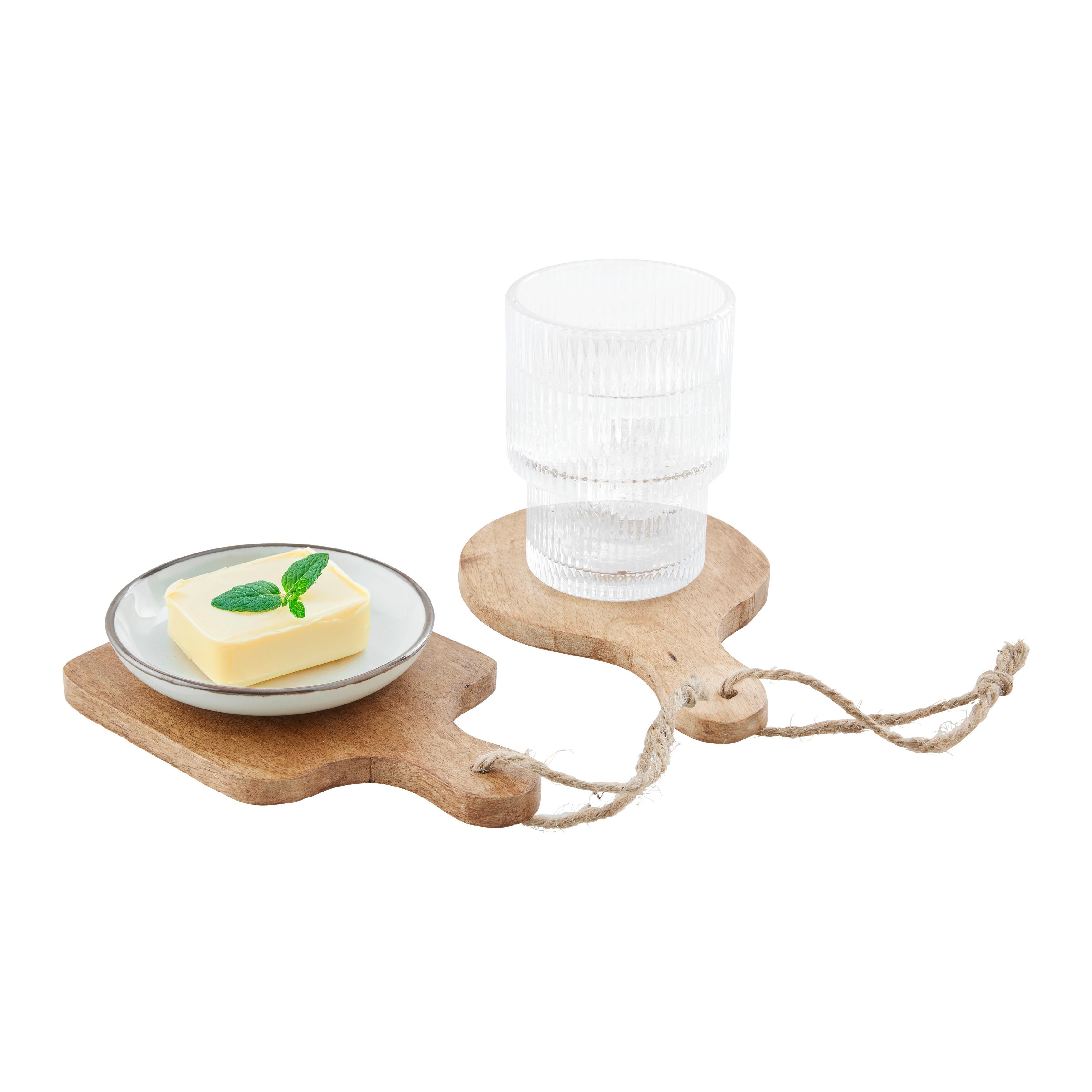 Tocător pentru servire Mini - culoare natur, Modern, lemn (10/15cm)