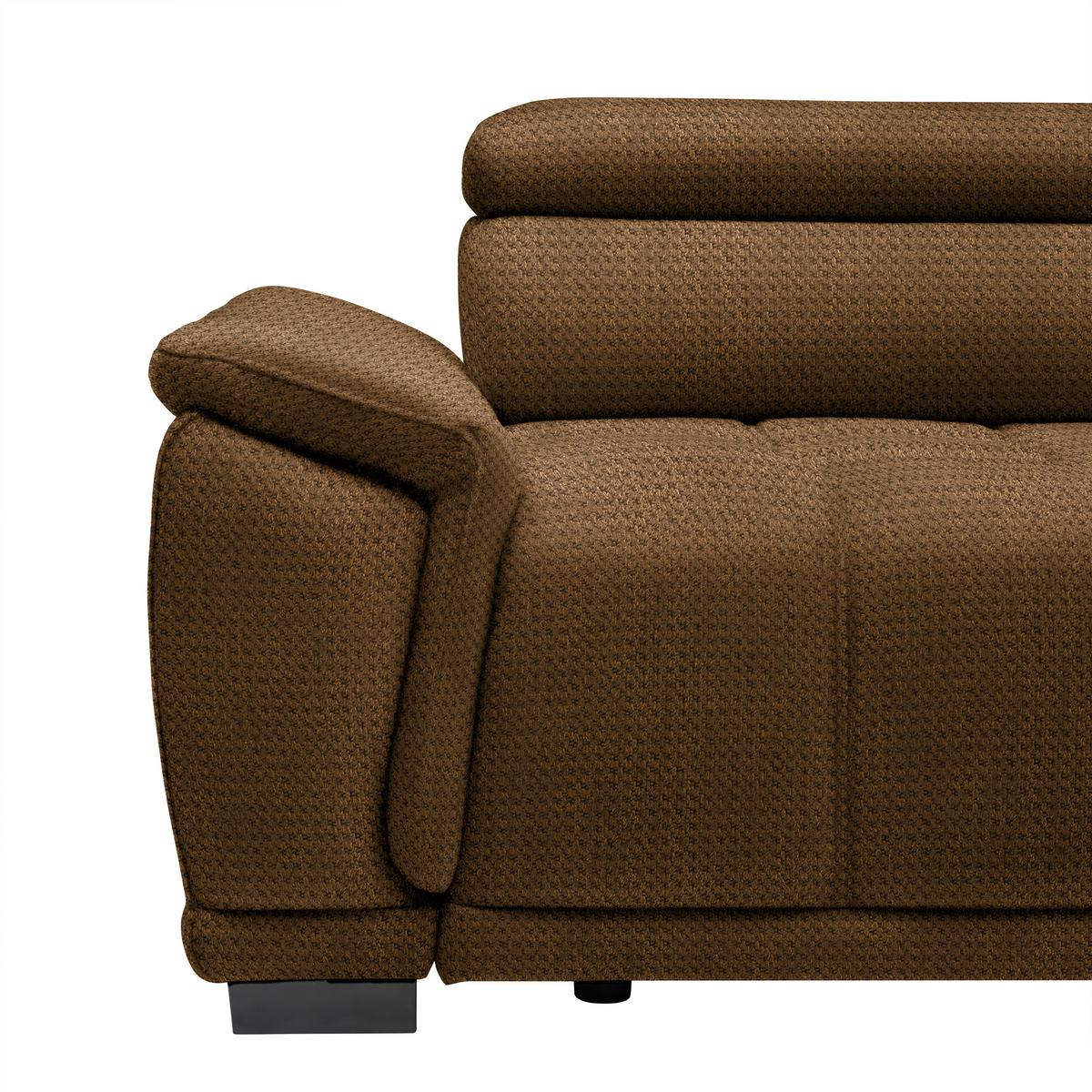 Kutna Garnitura Gremio - boje hrđe/crna, Moderno, tekstil/plastika (283/206cm) - Modern Living