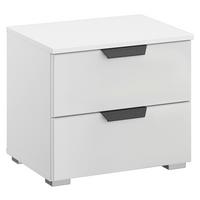 Nočna Omarica Artemis, Bela - siva/bela, Moderno, kovina/umetna masa (47/43/42cm) - Rauch Möbel