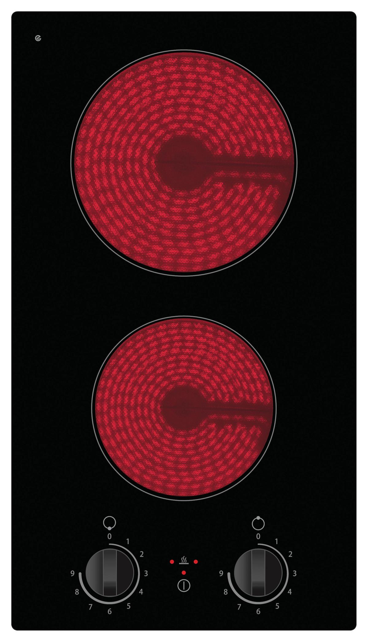 Glaskeramikkochfeld EB-GK2KG Schwarz - Edelstahlfarben/Schwarz, Trend, Glas/Metall (29/5/52cm) - PKM