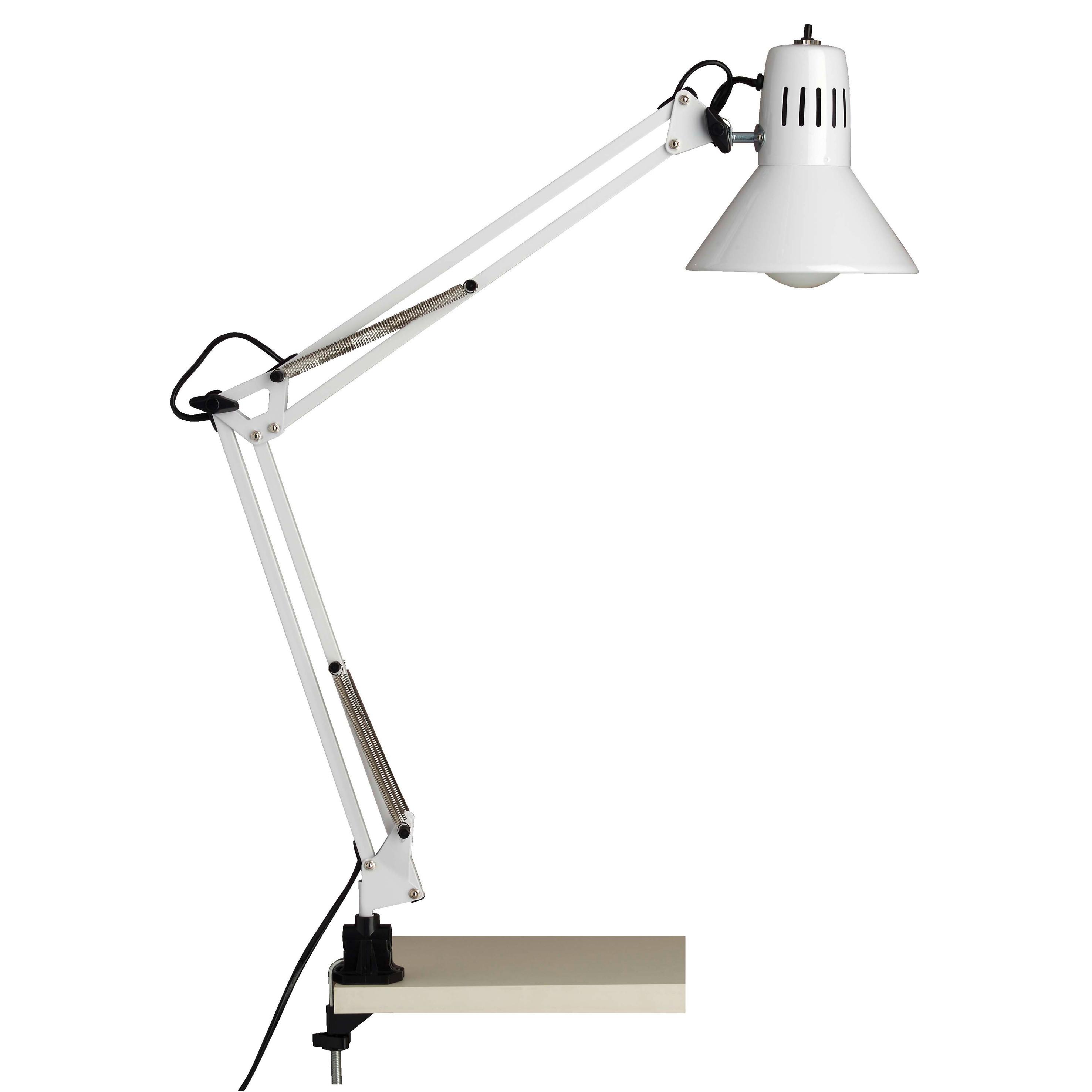 Klemmleuchte Hobby Weiß max. 40 Watt - Weiß, KONVENTIONELL, Metall (17/70cm) - Brilliant