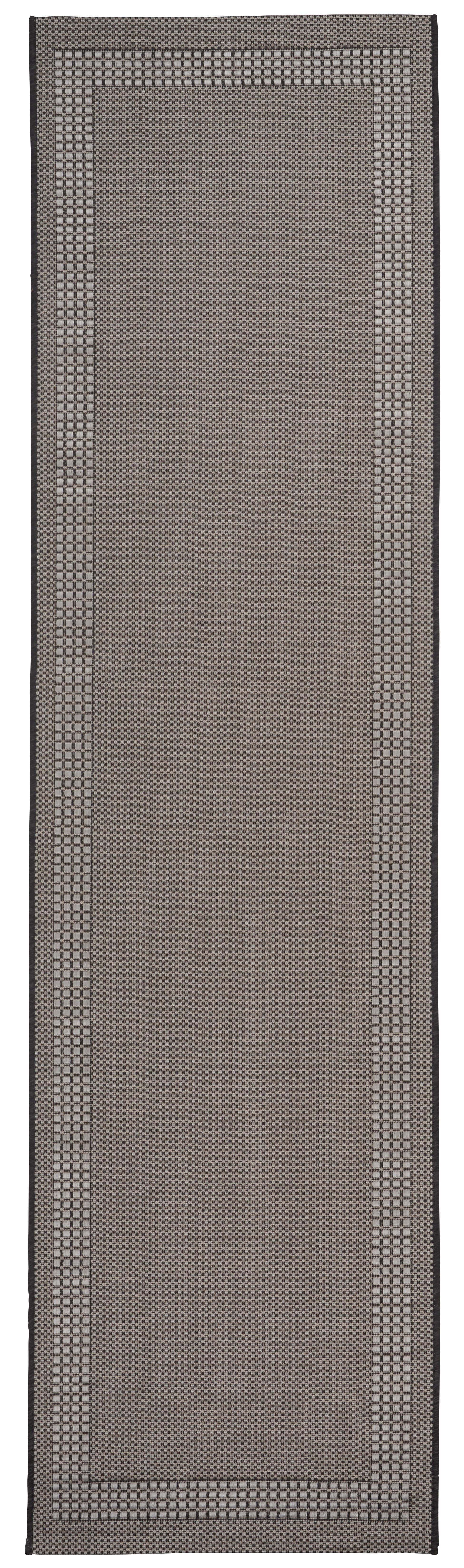Flachwebeteppich Naomi ca. 80x290cm - Anthrazit, KONVENTIONELL, Textil (80/290cm) - Modern Living