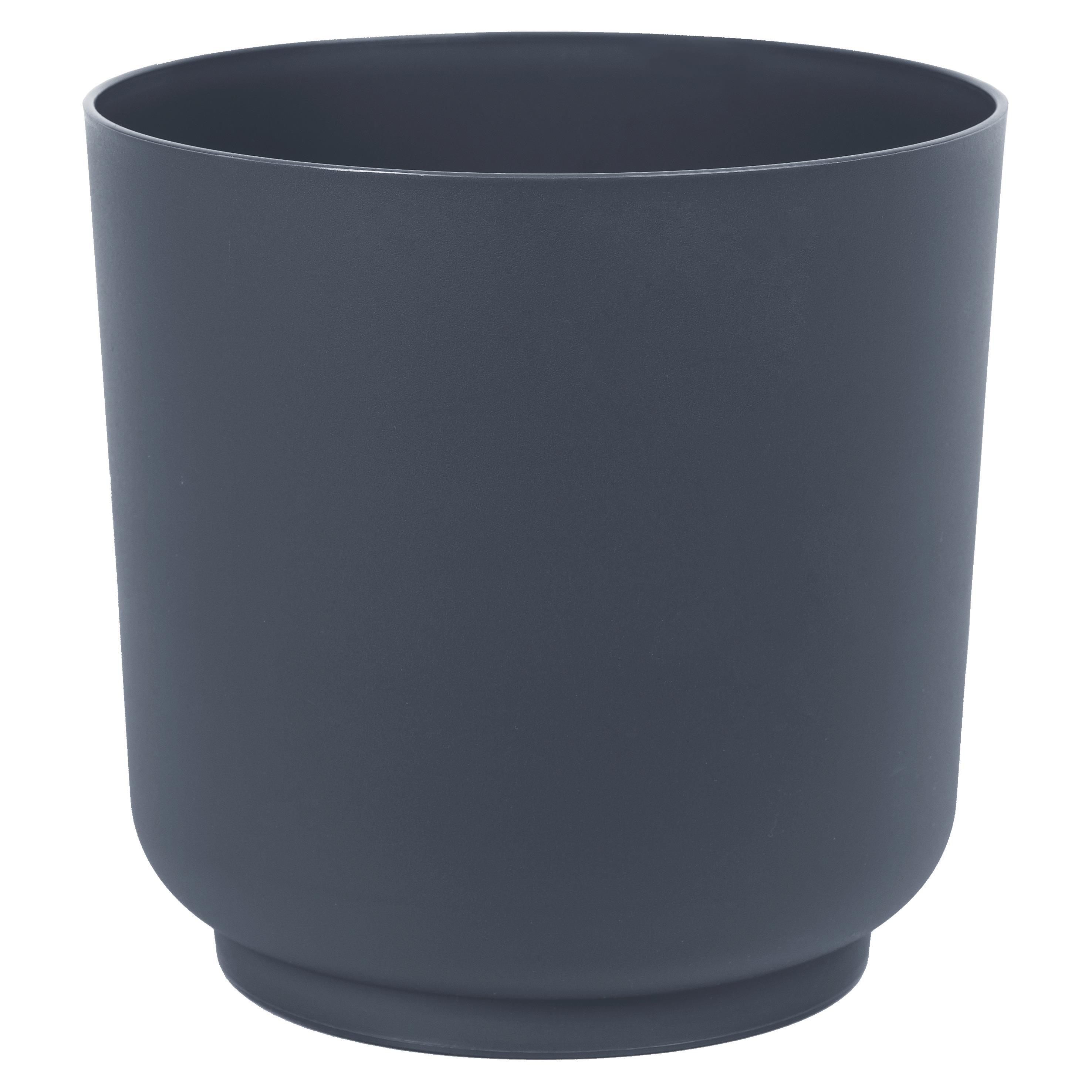 Übertopf Siena ECO Recycled 13 Anthrazit - Anthrazit, KONVENTIONELL, Kunststoff (13/12,5cm) - Mömax