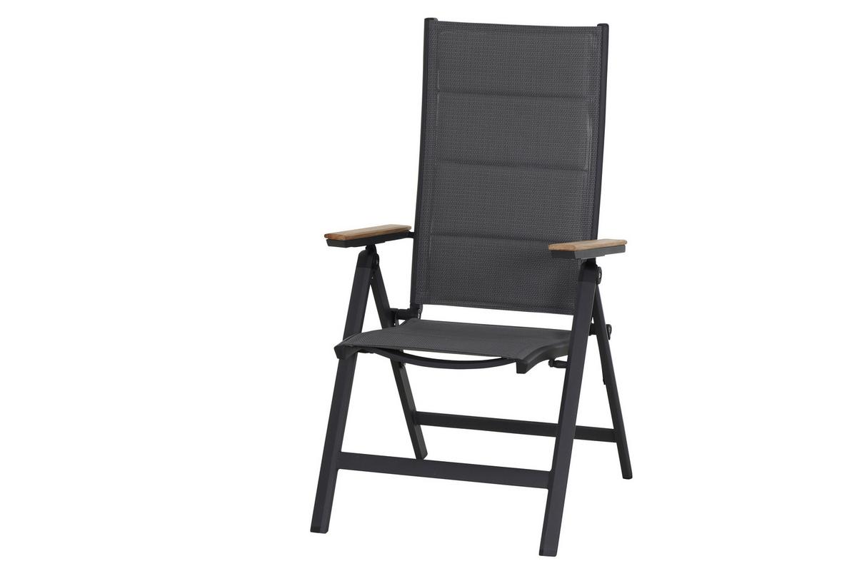 Gartenstuhl-Set Tesor 2-tlg. Anthrazit Hochlehner - Anthrazit, Basics, Holz/Kunststoff (59/110/68cm) - Siena Garden