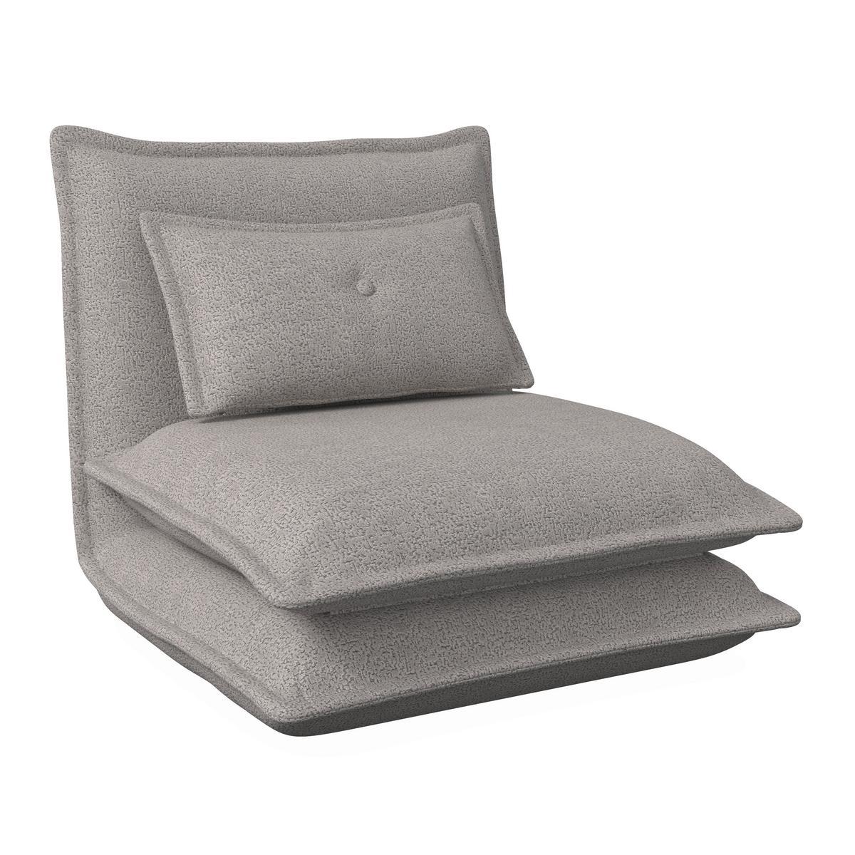 Fekvőfotel Tamara - világosszürke, Modern, textil/fém (82/31/69cm) - Bessagi Home