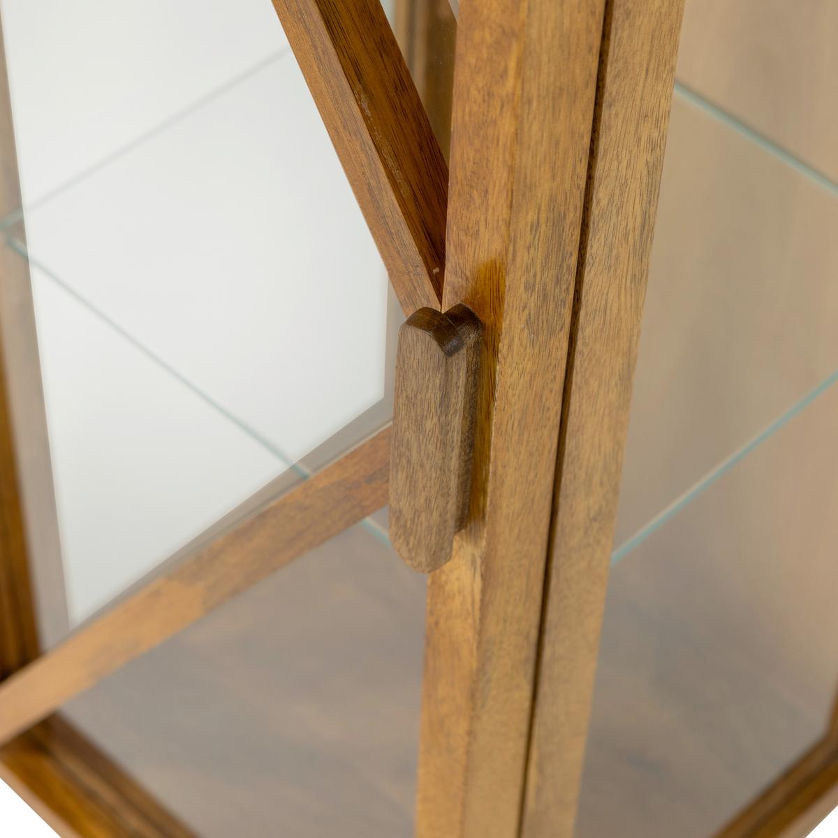 Vitrine Kella Naturfarben B: 40 cm - Naturfarben, Design, Glas/Holz (40/137/39cm) - Livetastic