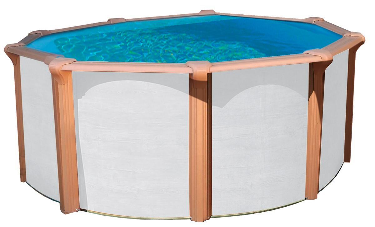Schwimmbecken Steely de Luxe Ø ca. 550cm - Braun/Weiß, Basics, Kunststoff (550/132cm)