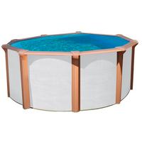 Schwimmbecken Steely Deluxe Ø ca. 460cm - Braun/Weiß, Basics, Kunststoff (460/132cm)