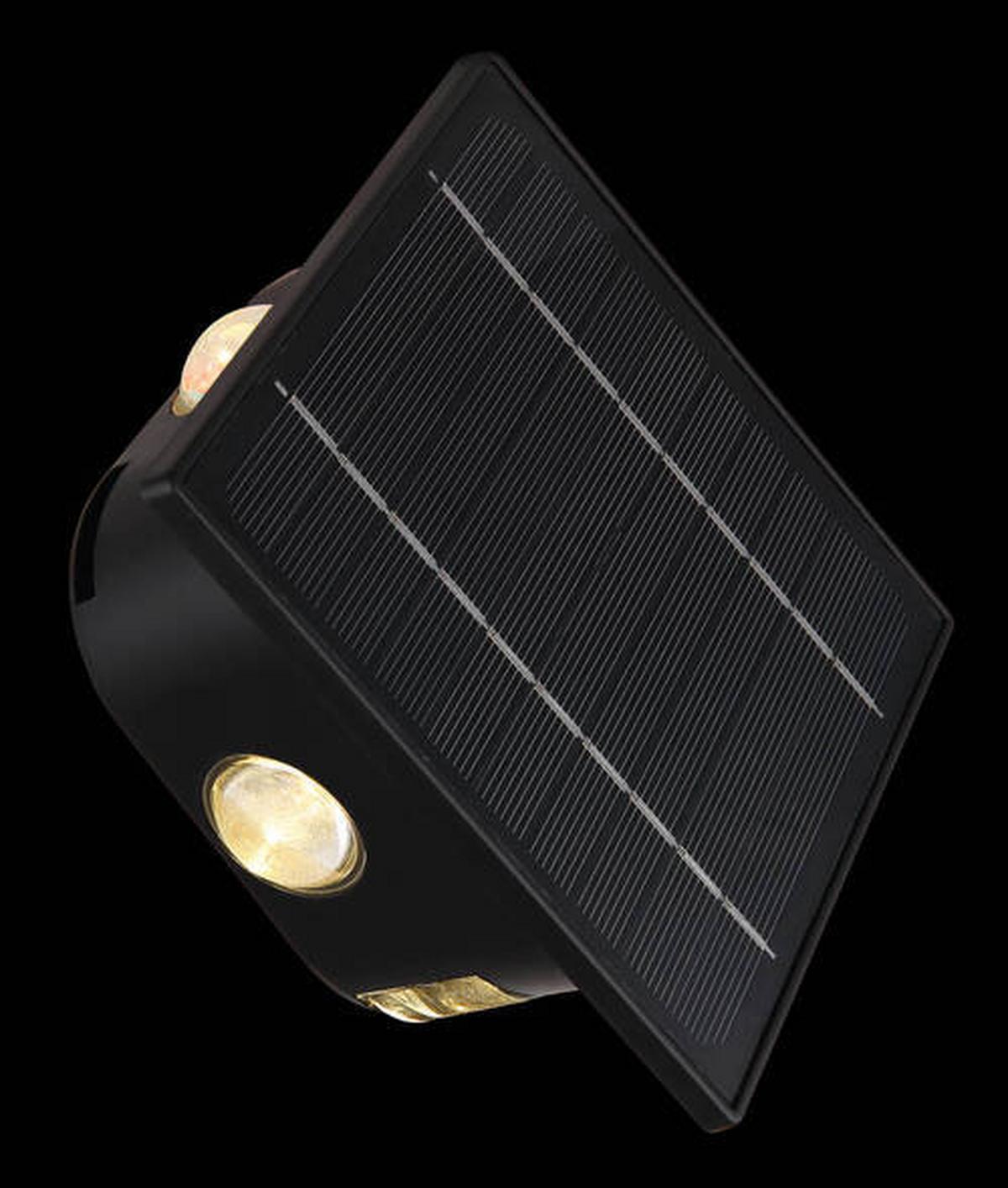 Solarna Svetilka Solar, S Sijalko - črna/prozorno, Design, umetna masa (13,1/7/13,1cm) - Globo
