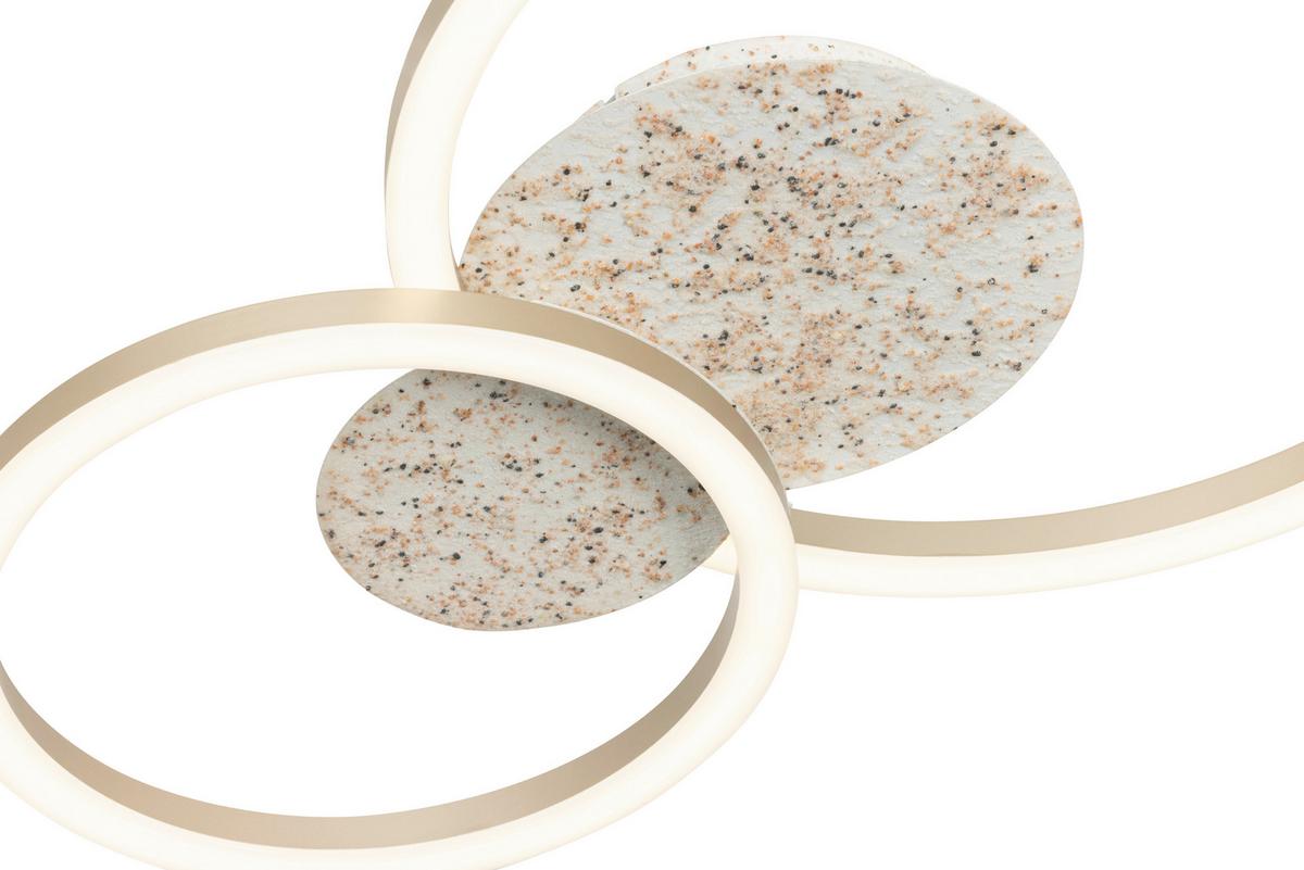 LED-Deckenleuchte Charles Champagnerfarben max. 24 Watt - Champagner, Basics, Kunststoff/Metall (50/33/6.8cm)