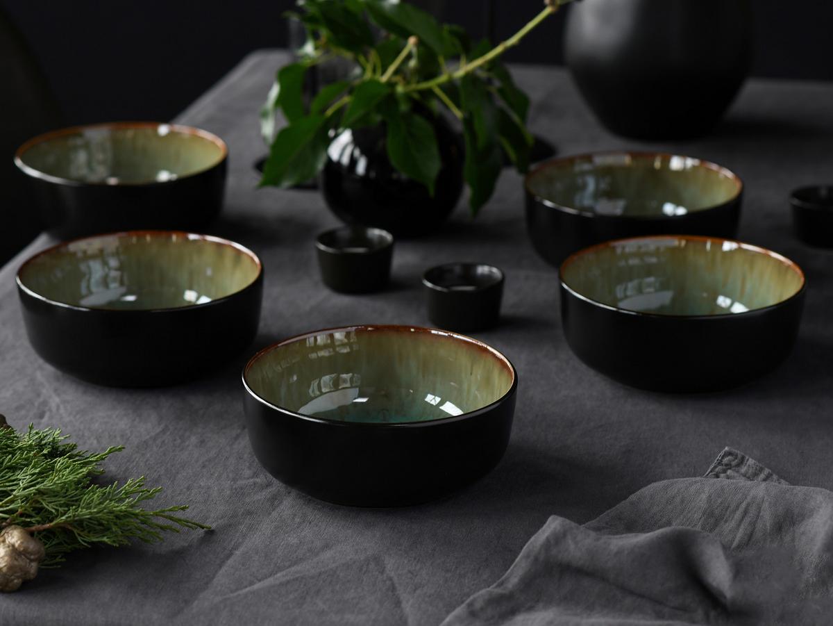 Set Skodelic Za Kosmiče Nordic Fjord Green, 6-Delni - zelena, Basics, keramika (300ml) - Creatable