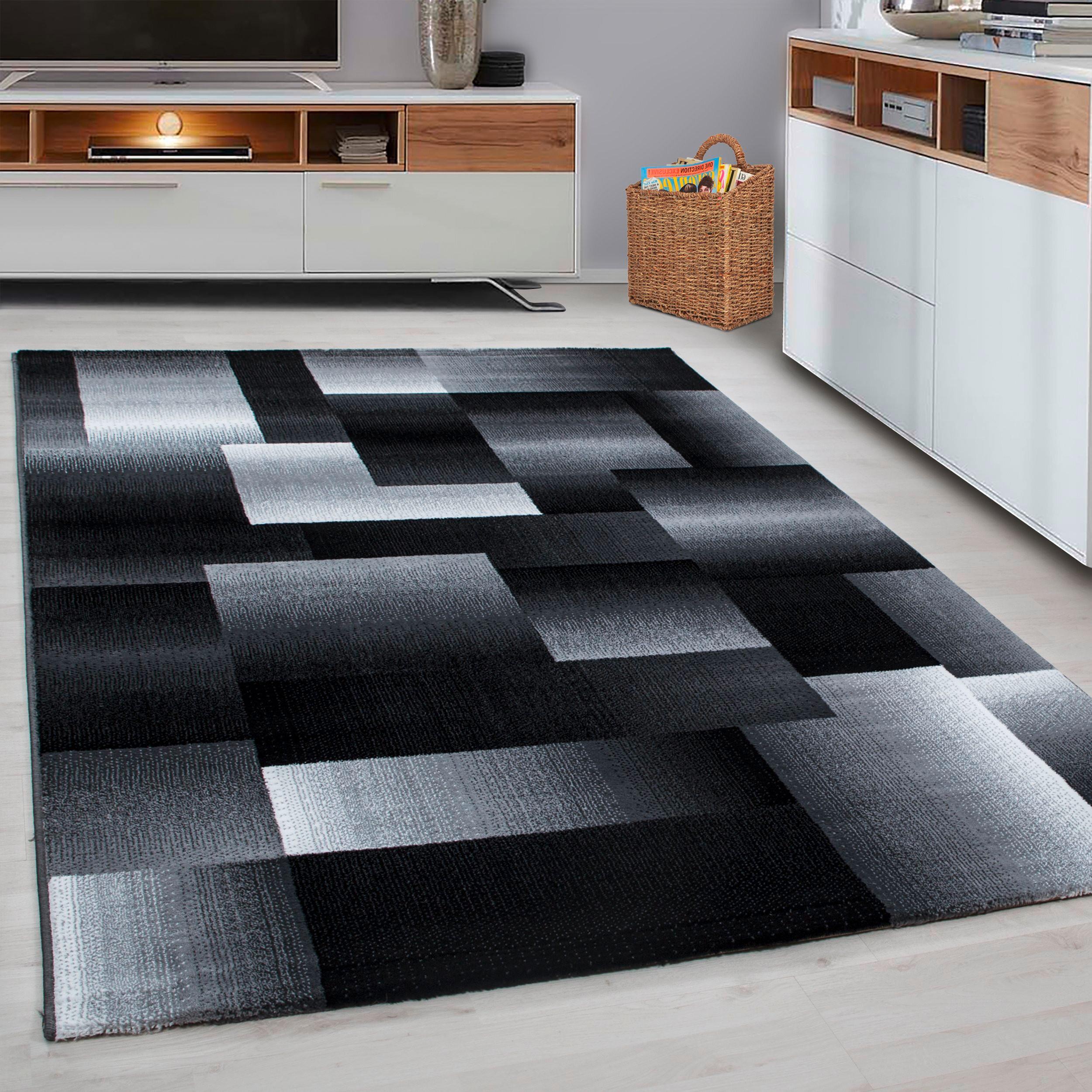 Tkana Preproga Miami, Črna, 120x170cm - črna, Trend, tekstil (120/170cm)