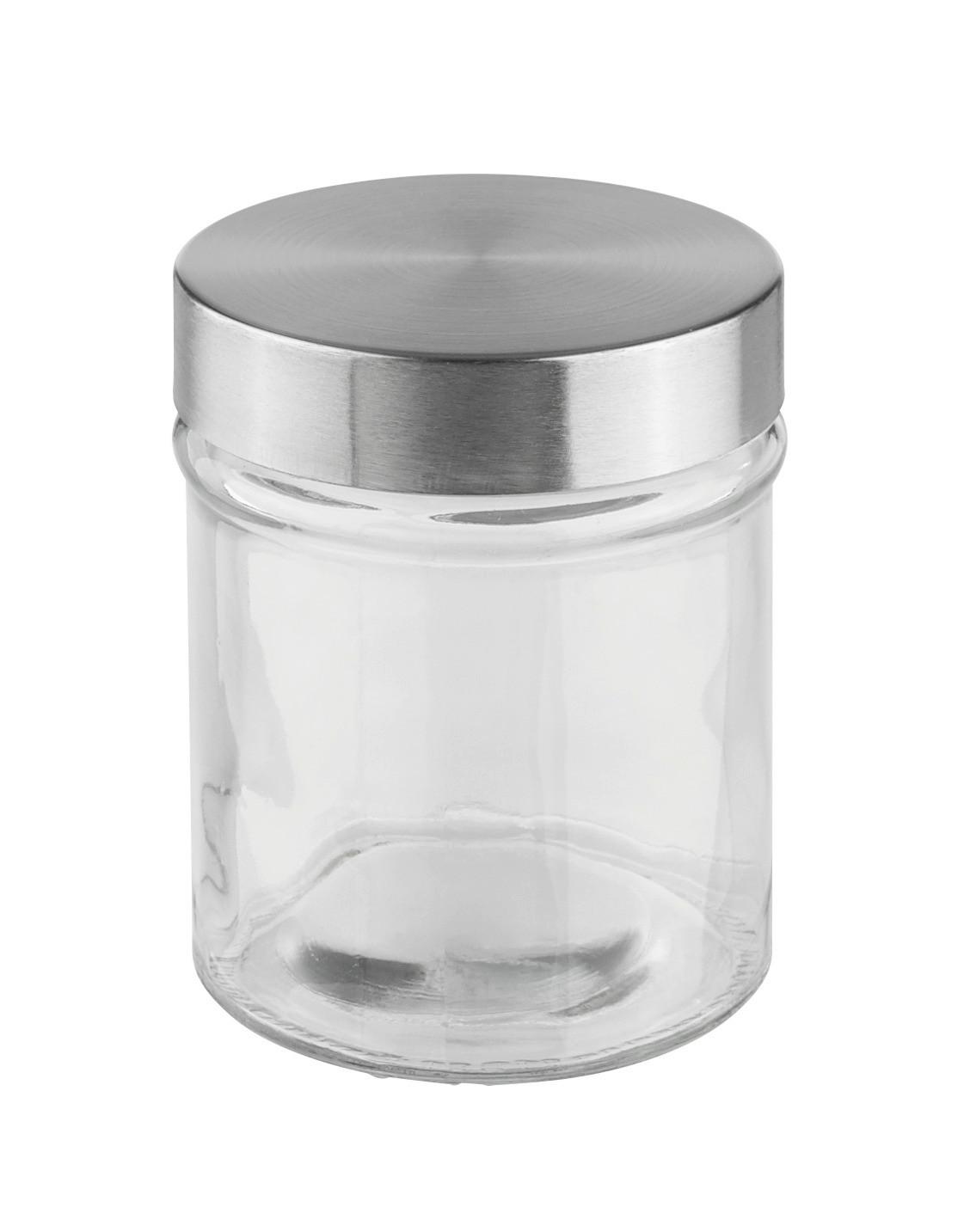 Vorratsdose Reiner ca. 300ml - Klar/Edelstahlfarben, MODERN, Glas/Metall (8,5/10,5cm) - Mömax