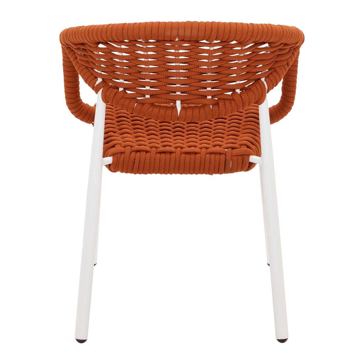 Gartensessel Antonia Orange/ Weiß Aluminium/Textil - Orange/Weiß, MODERN, Textil/Metall (58/76/59cm) - Bessagi Garden