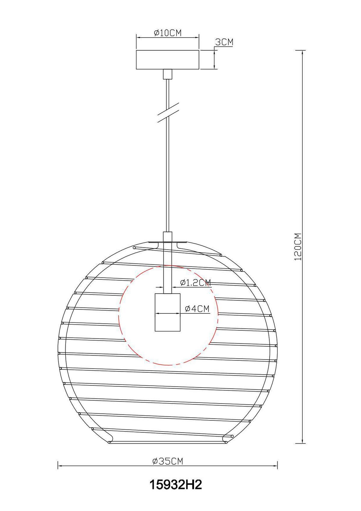 Viseća Svjetiljka Nesa - bijela/boje kroma, Basics, metal/plastika (35/120cm) - Globo