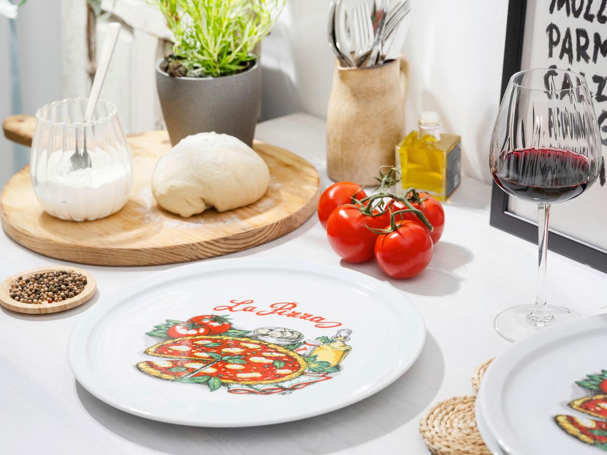 Set Krožnikov Za Pico Milano La Pizza, 4-Delni - večbarvno, Basics, keramika (40cm) - Creatable