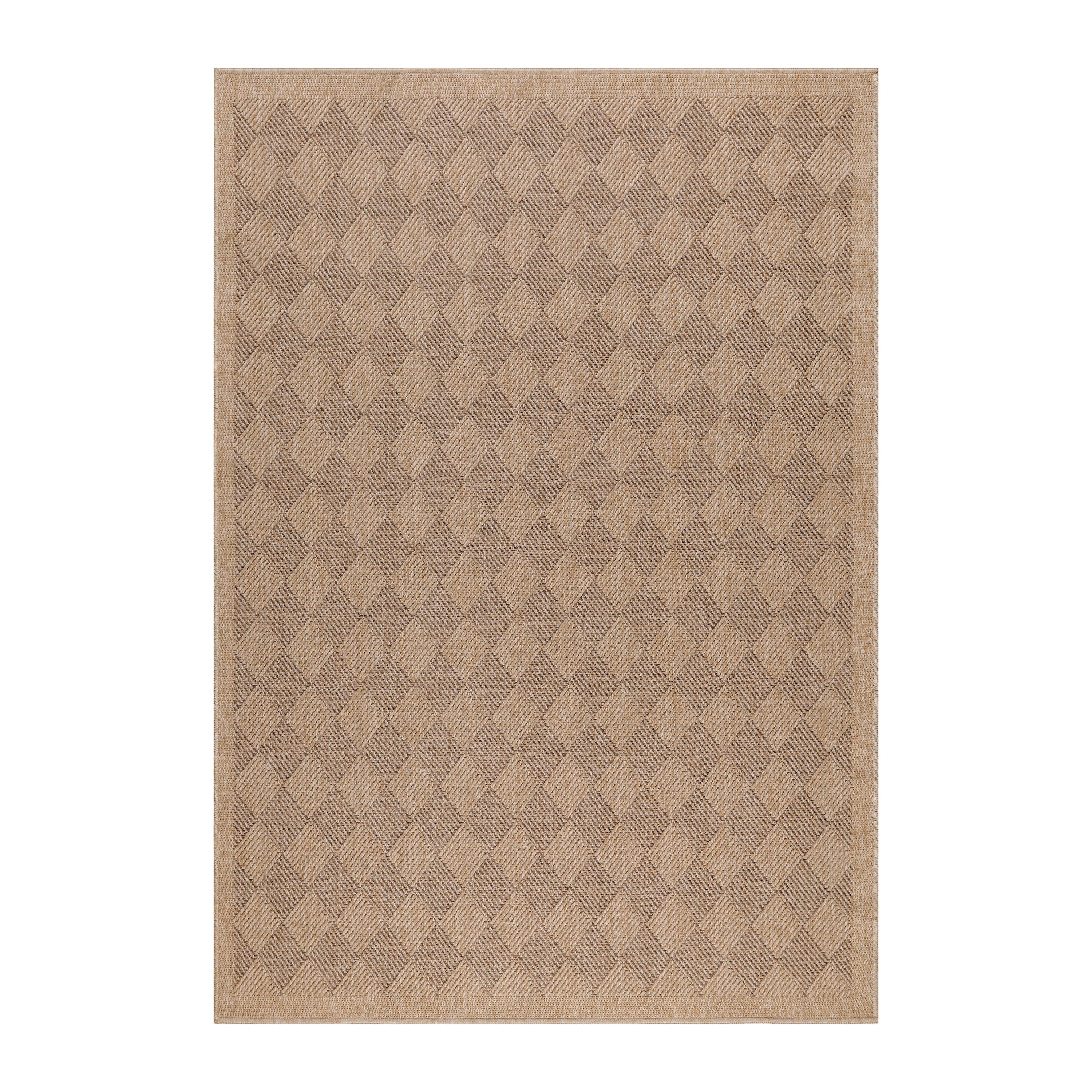 Outdoorteppich Dhaka Beige ca. 80x150cm - Beige, Basics, Textil (80/150cm) - Novel