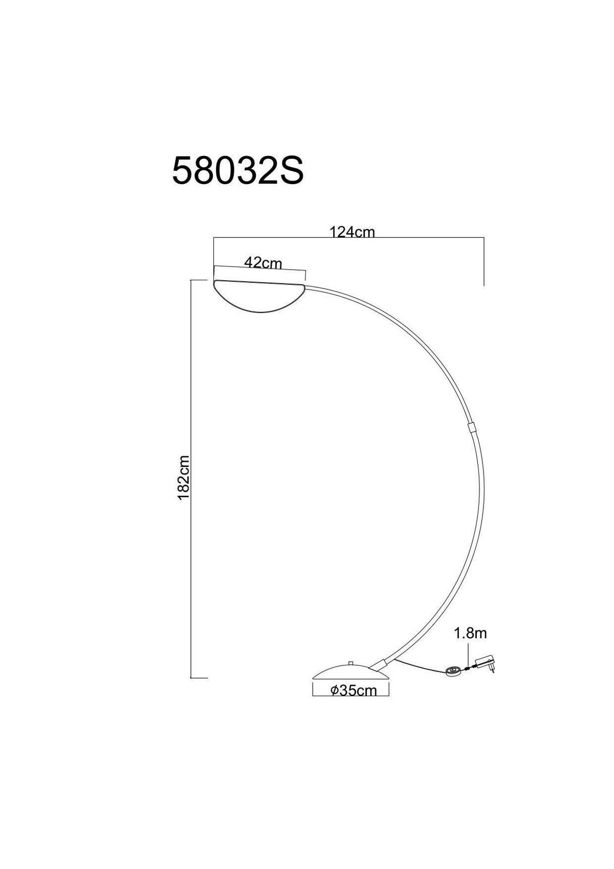 LED-STEHLEUCHTE 58032S ROBLES - Schwarz/Grau, Design, Kunststoff/Metall (124/35/182cm) - Globo