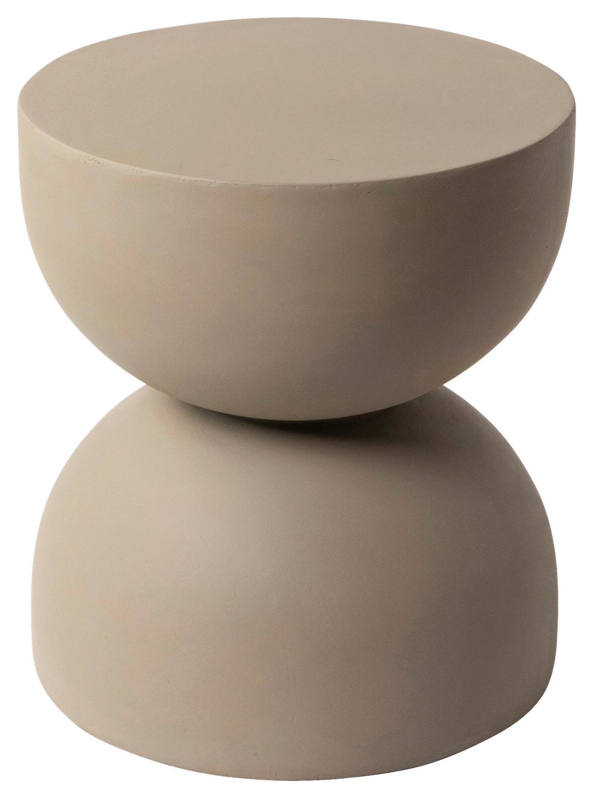 STOLIK KAWOWY KEPRNIK - greige, Design, kamień (35/35/39cm) - MID.YOU