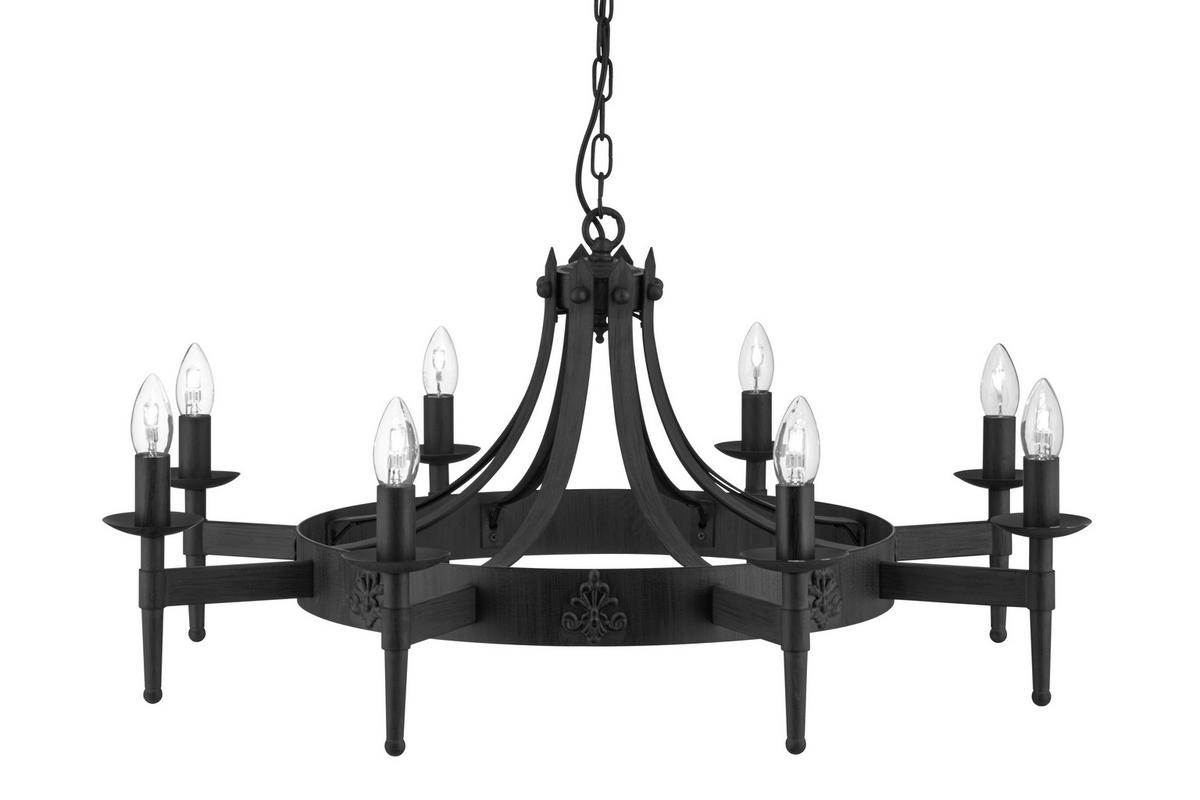 Csillár 2428-8bk Cartwheel Ii - fekete, Lifestyle, fém (85/120cm) - Searchlight