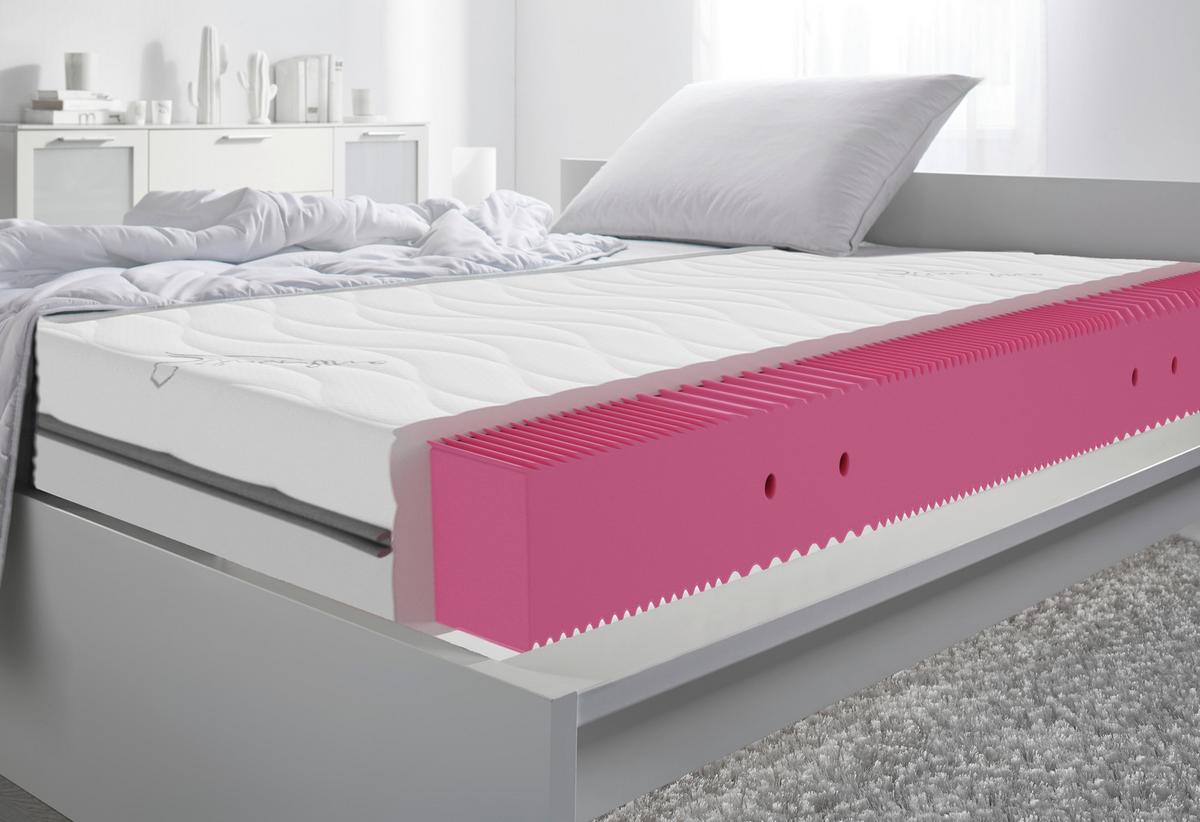 Ležišče Living Flexy Feel Silver +, 90x200 Cm - bela, tekstil (90/200cm) - Top ponudba
