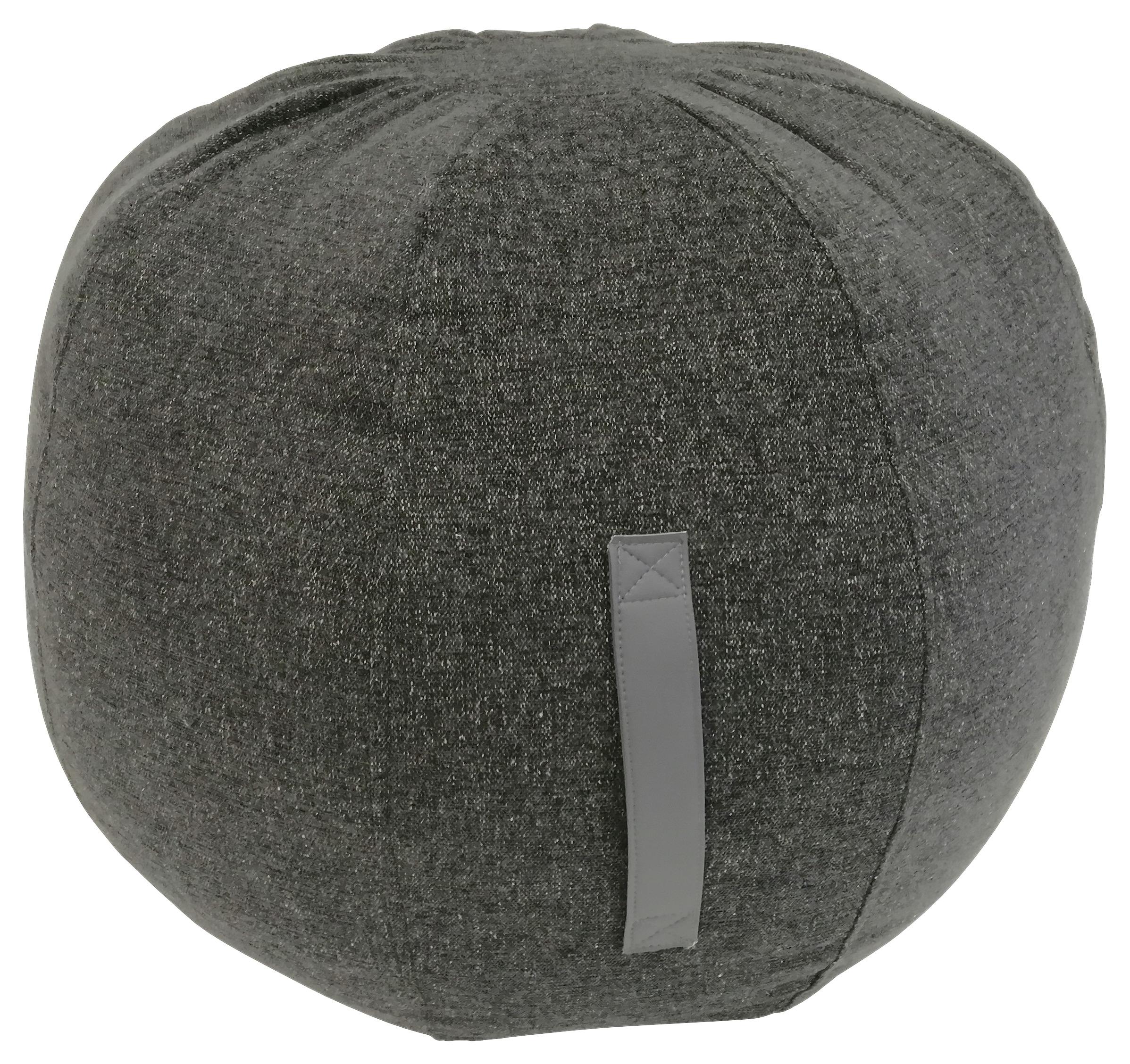 Pouf Eleni in Anthrazit - Anthrazit, MODERN, Textil (55/55cm) - Bessagi Home
