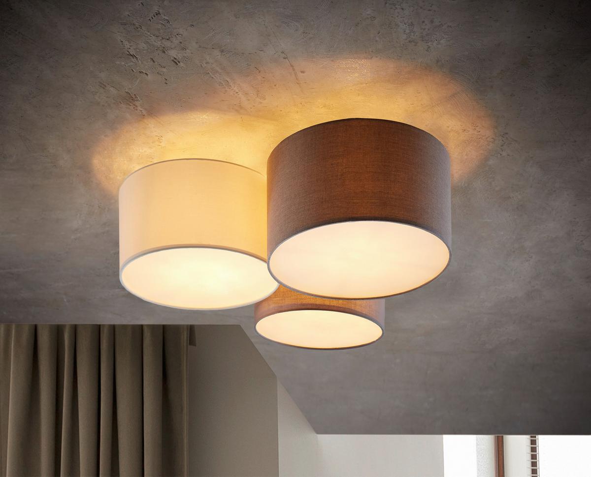 LAMPA SUFITOWA 97479* PASTORE - antracytowy/biały, Konventionell, metal/tkanina (61/49,5/25,5cm) - Eglo