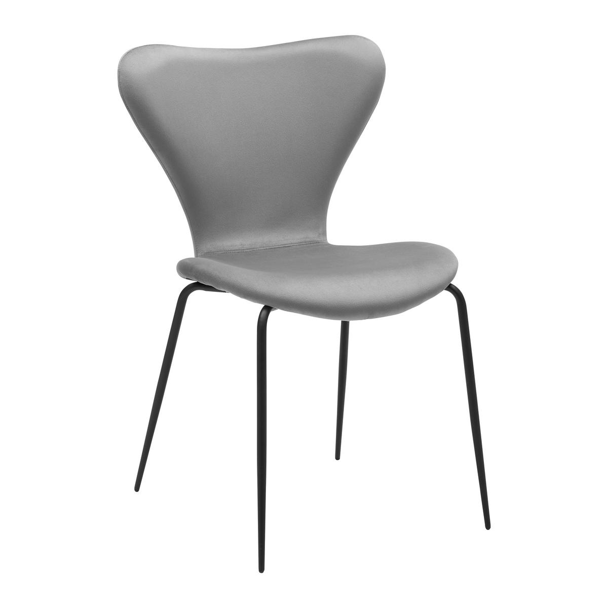 KRZESŁO ALICIA - jasnoszary/czarny, Modern, metal/drewno (53/82,5/53cm) - Bessagi Home