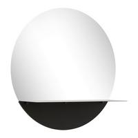 Wandspiegel Maren Schwarz  Ø ca. 50cm - Schwarz, MODERN, Glas/Metall (50cm) - Mömax