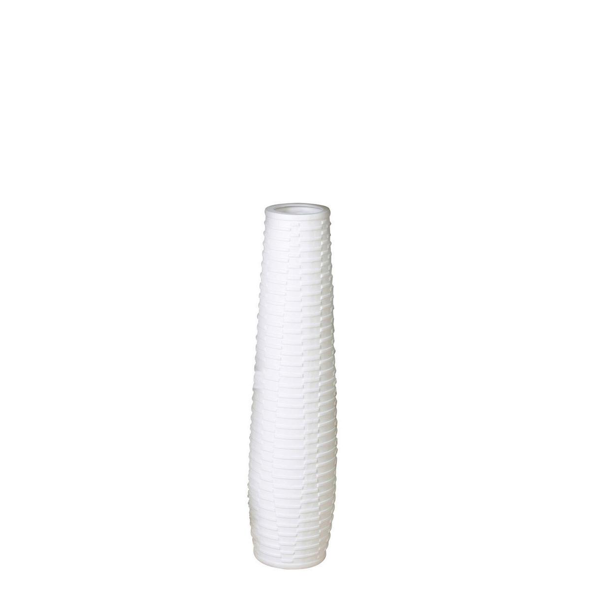 Vase Catania Weiß - Weiß, Basics, Keramik (16/57/16cm)